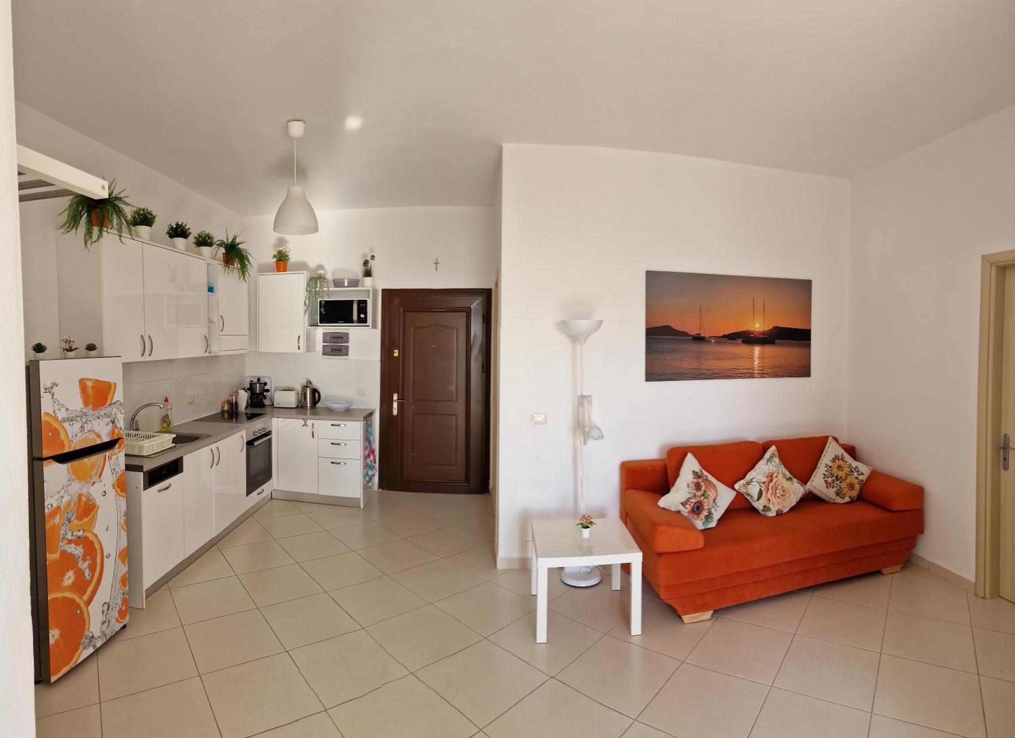 Orange Corner Apartment Sarande Bagian luar foto
